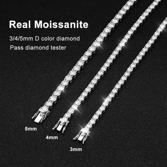 Lumivé Moissanite Tennis Bracelet in 925 Sterling Silver