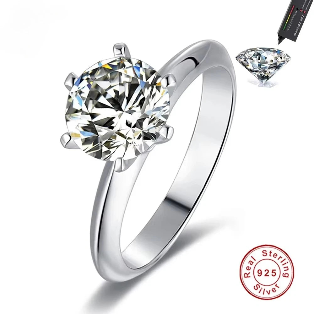 Aurelis Moissanite Solitaire Ring in 925 Sterling Silver