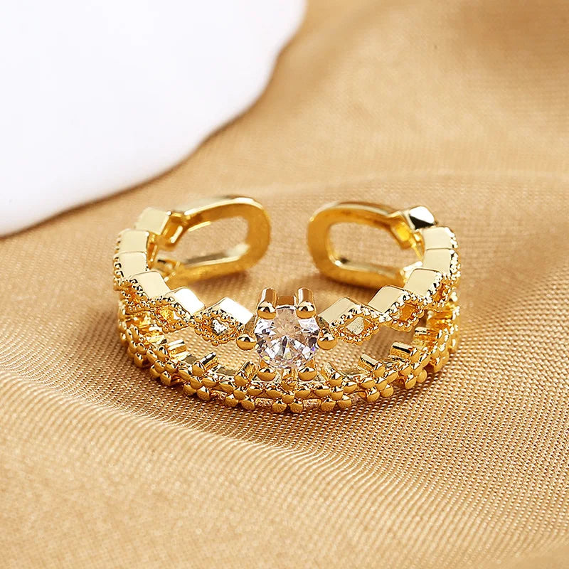 Lacey Lace Filigree Adjustable Ring in 925 Silver