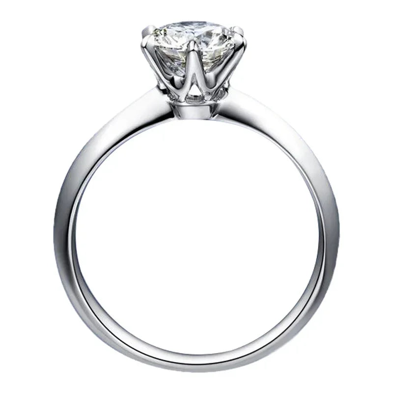 Aurelis Moissanite Solitaire Ring in 925 Sterling Silver