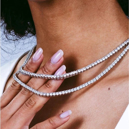 Solenne Tennis Choker Necklace