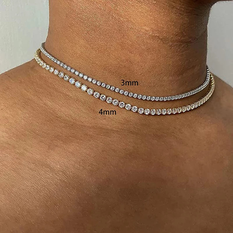Solenne Tennis Choker Necklace