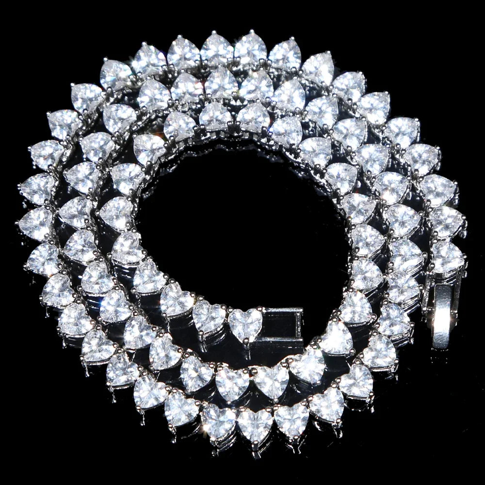 Amorette Heart Tennis Necklace