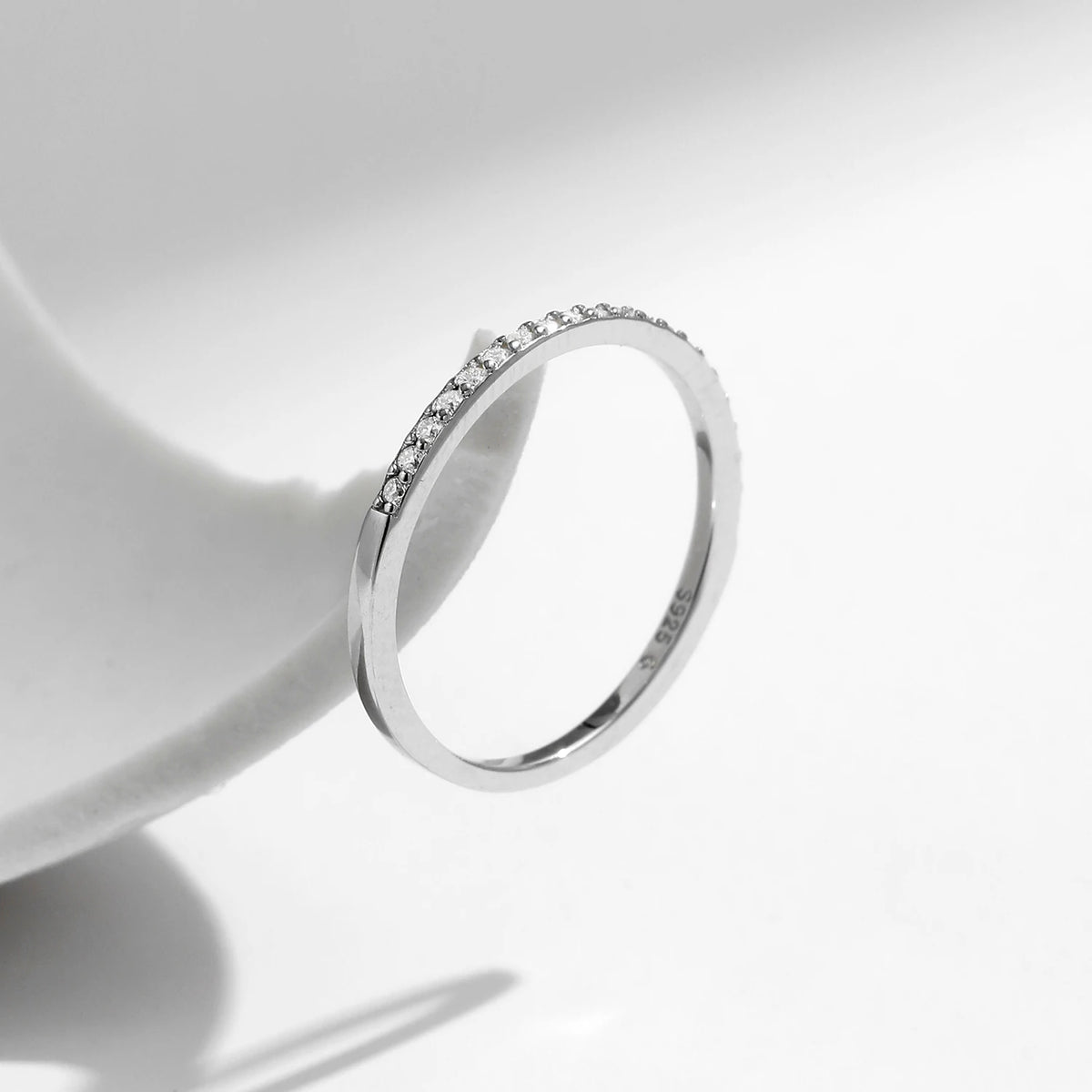 Halora Moissanite Eternity Band in 925 Sterling Silver