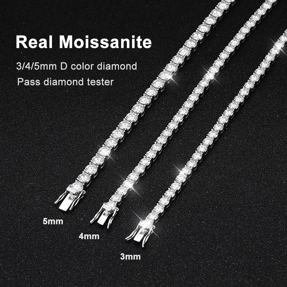 Lumivé Moissanite Tennis Bracelet in 925 Sterling Silver