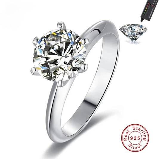Aurelis Moissanite Solitaire Ring in 925 Sterling Silver