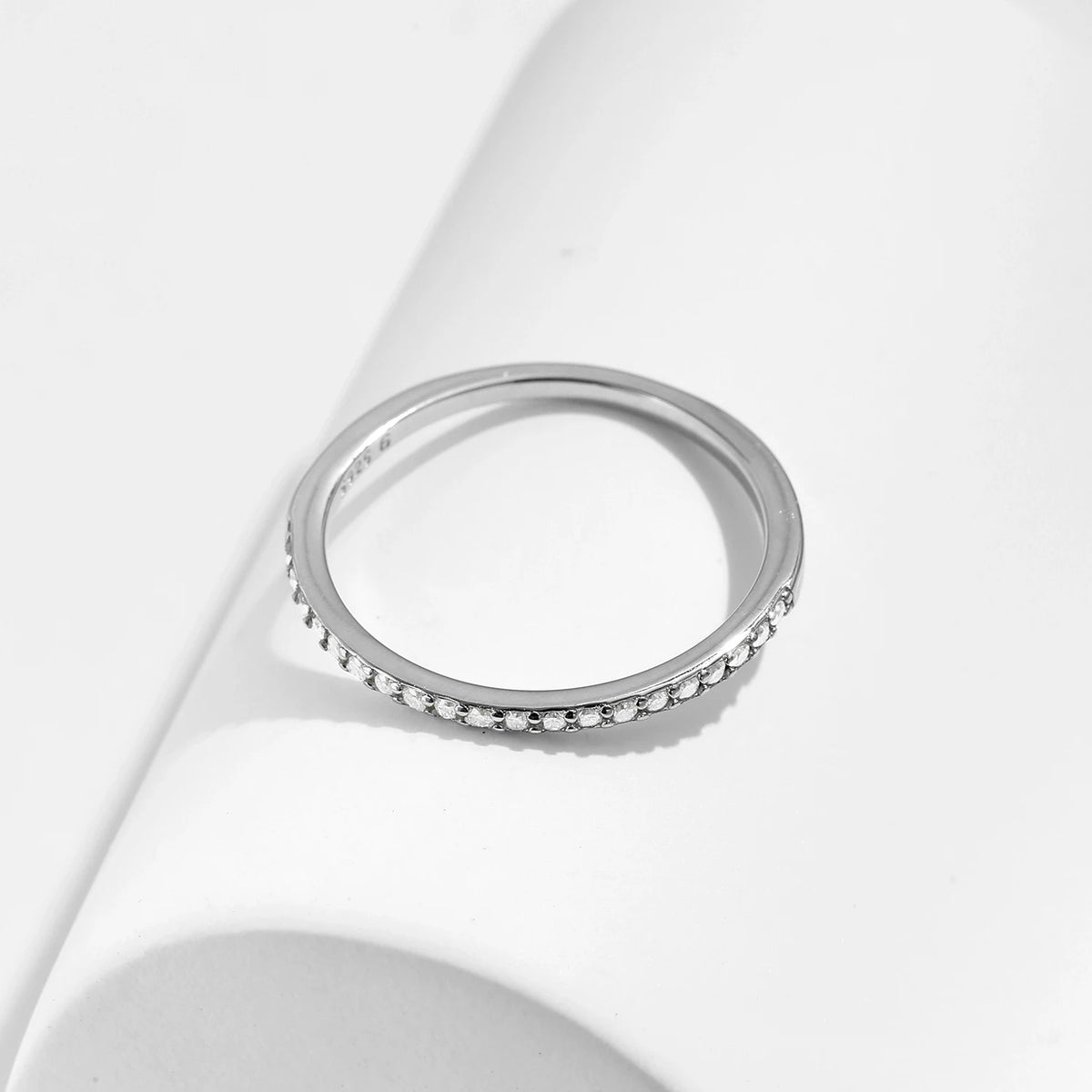Halora Moissanite Eternity Band in 925 Sterling Silver