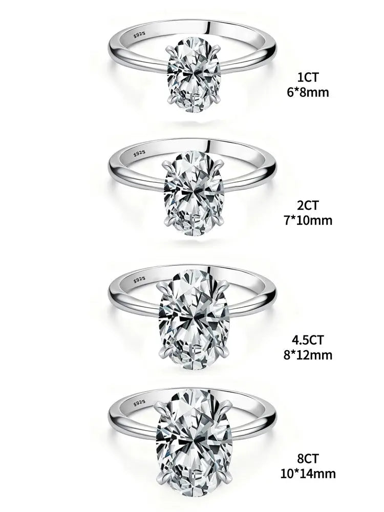 Ovelle Oval Statement Ring in 925 Sterling Silver