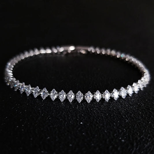 Marquette Mixed-Cut Tennis Bracelet