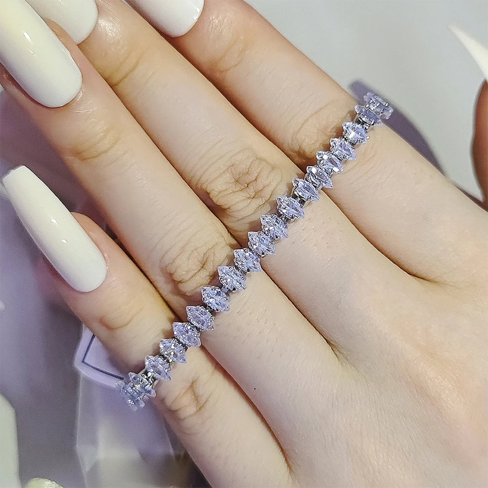 Marquette Mixed-Cut Tennis Bracelet