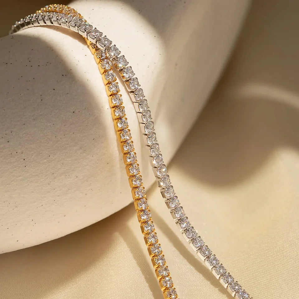 Everline Dainty Stainless Steel Tennis Bracelet